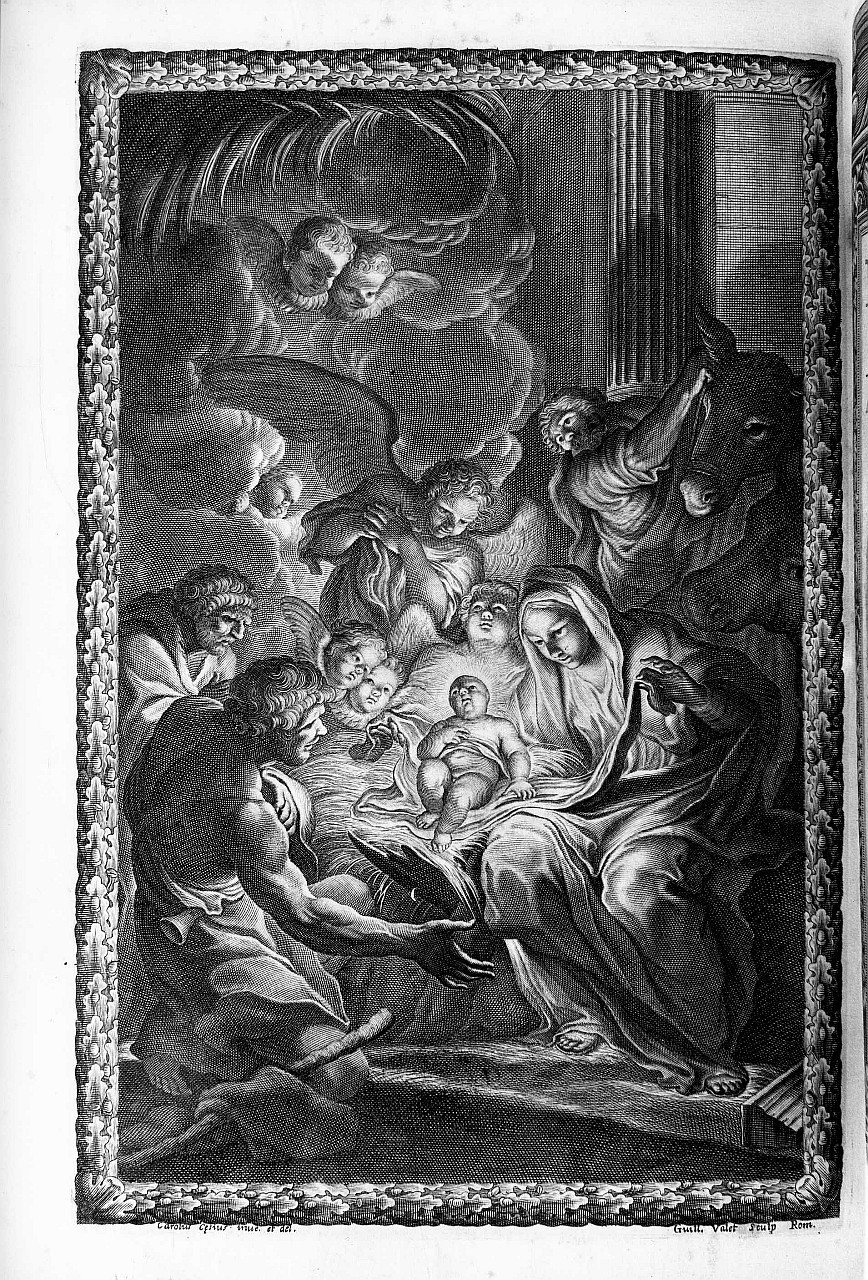 adorazione dei pastori (stampa) di Cesio Carlo, Valet Guillaume (sec. XVII)