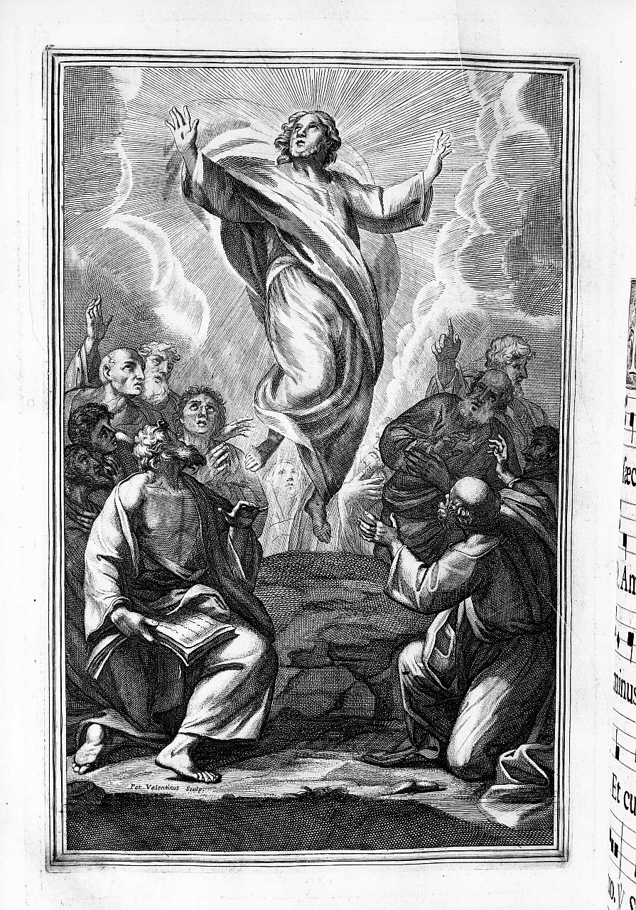 ascensione di Cristo (stampa) di Valentini Pietro (sec. XVII)