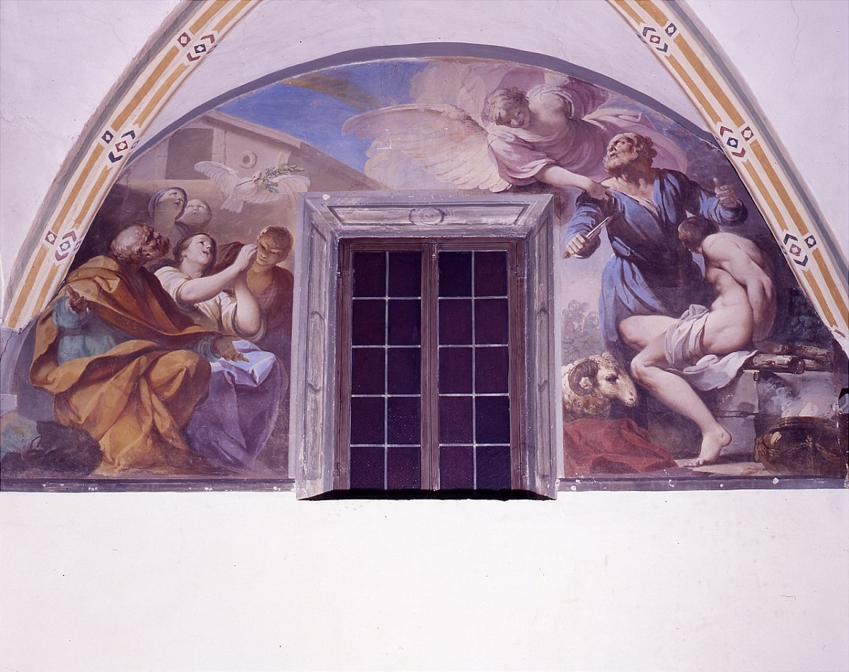 sacrificio di Isacco (dipinto murale, ciclo) di Ferretti Giovanni Domenico (prima metà sec. XVIII)