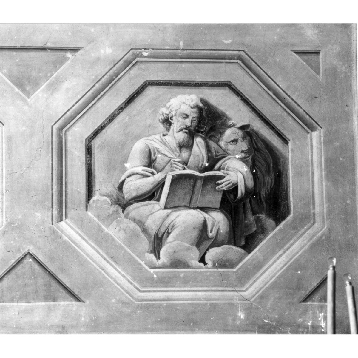 quattro evangelisti (dipinto murale) di Maffei Cesare (terzo quarto sec. XIX)