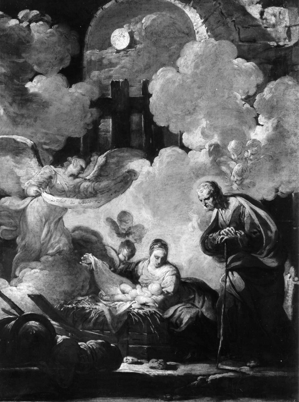 natività di Gesù (dipinto) di Ferretti Giovanni Domenico (attribuito) (prima metà sec. XVIII)