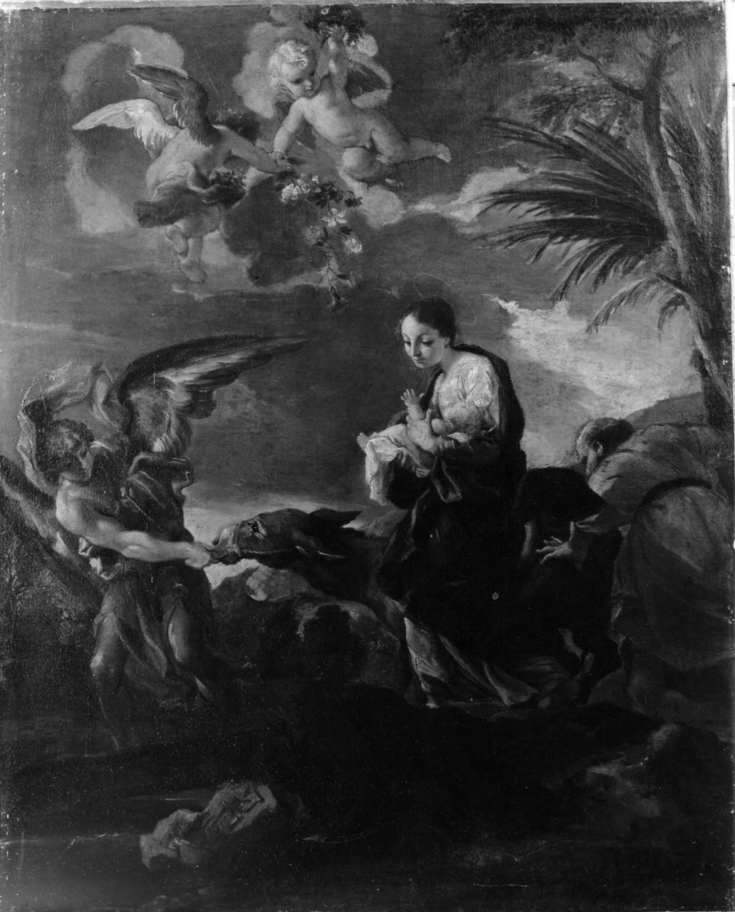 fuga in Egitto (dipinto) di Courtois Guillaume detto Borgognone (seconda metà sec. XVII)