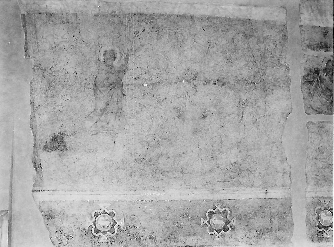 Santi (dipinto murale, frammento) - ambito fiorentino (metà sec. XV)