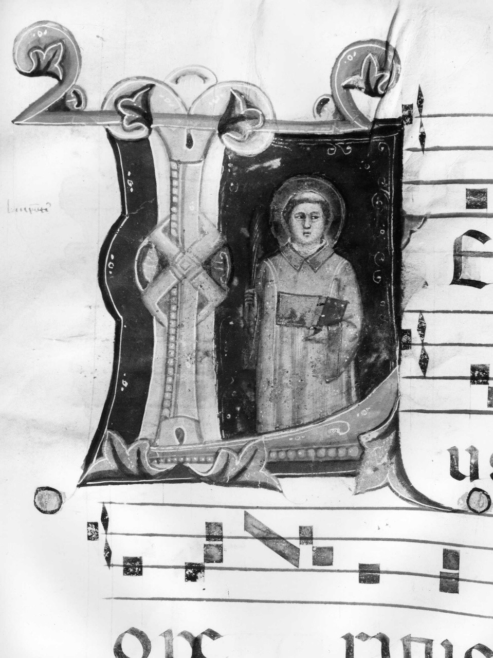 Santo Stefano (miniatura) di Pacino di Buonaguida (scuola) - scuola bolognese (sec. XIV)