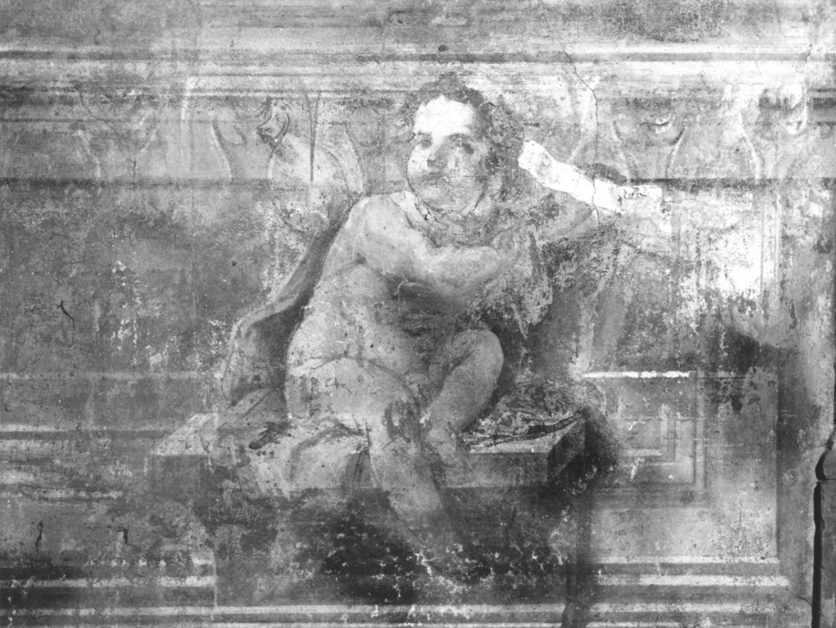 finte architetture con putti (dipinto murale) di Meucci Vincenzo (attribuito) (sec. XVIII)