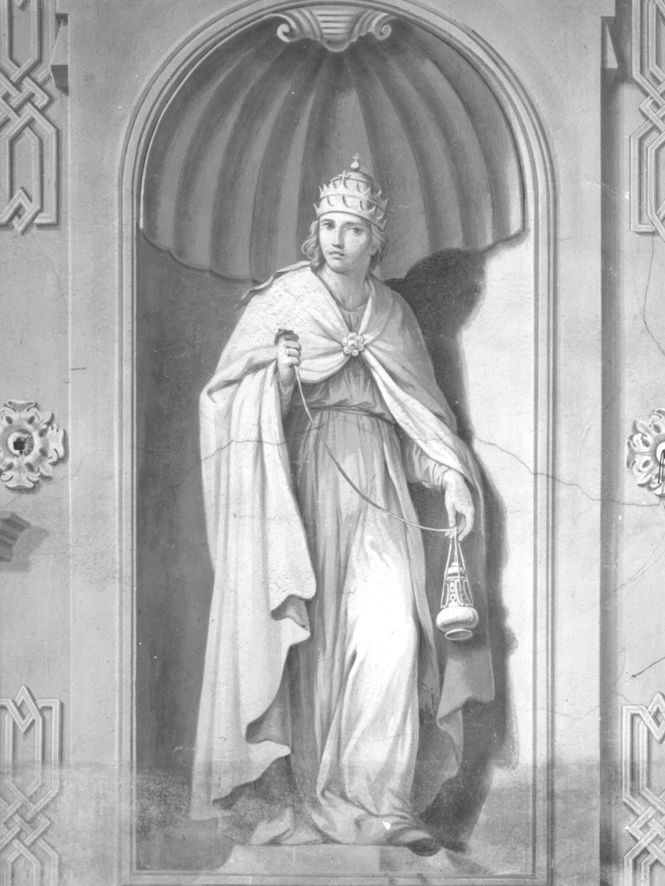 allegoria della Chiesa (dipinto murale) di Meucci Vincenzo (attribuito) (sec. XVIII)