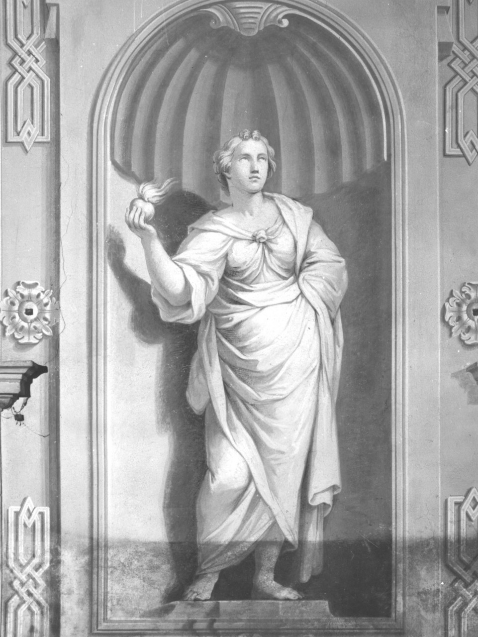 Carità (dipinto murale) di Meucci Vincenzo (attribuito) (sec. XVIII)
