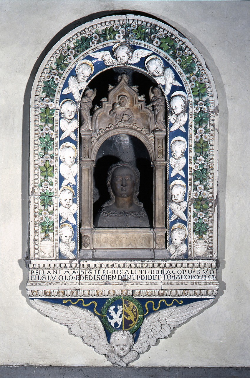 festoni e cherubini (mostra di nicchia) di Della Robbia Andrea (sec. XV)