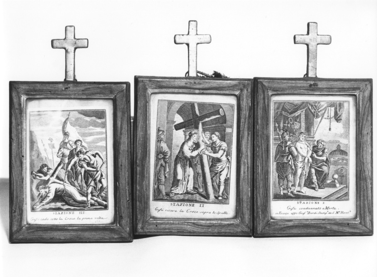 stazioni della via crucis (stampa, serie) - ambito toscano (sec. XIX)