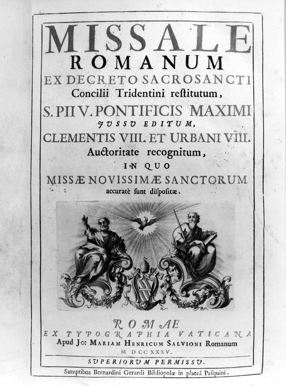 Santi Pietro e Paolo (stampa) di Conca Sebastiano (attribuito) (fine/ inizio secc. XVI/ XVII)