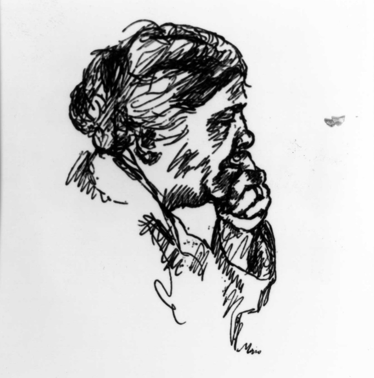 profilo femminile (stampa) di Maccari Mino (sec. XX)