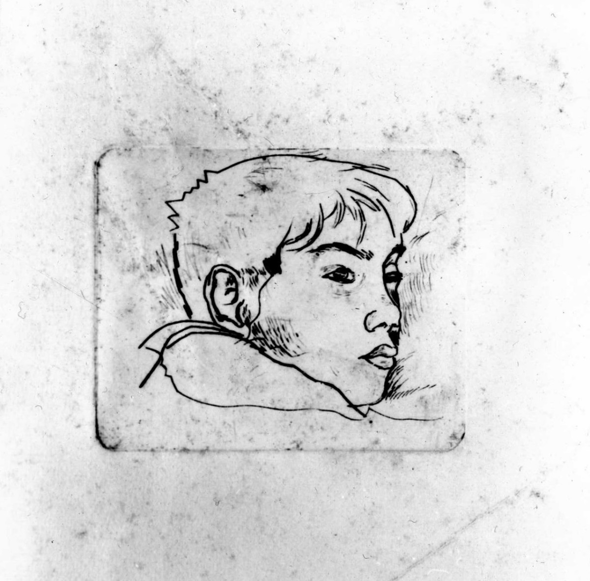 ritratto di bambino (stampa) di Maccari Mino (sec. XX)