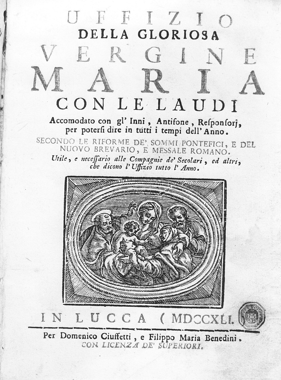 Sacra Famiglia con Sant'Elisabetta e Zaccaria (stampa) - ambito toscano (prima metà sec. XVIII)