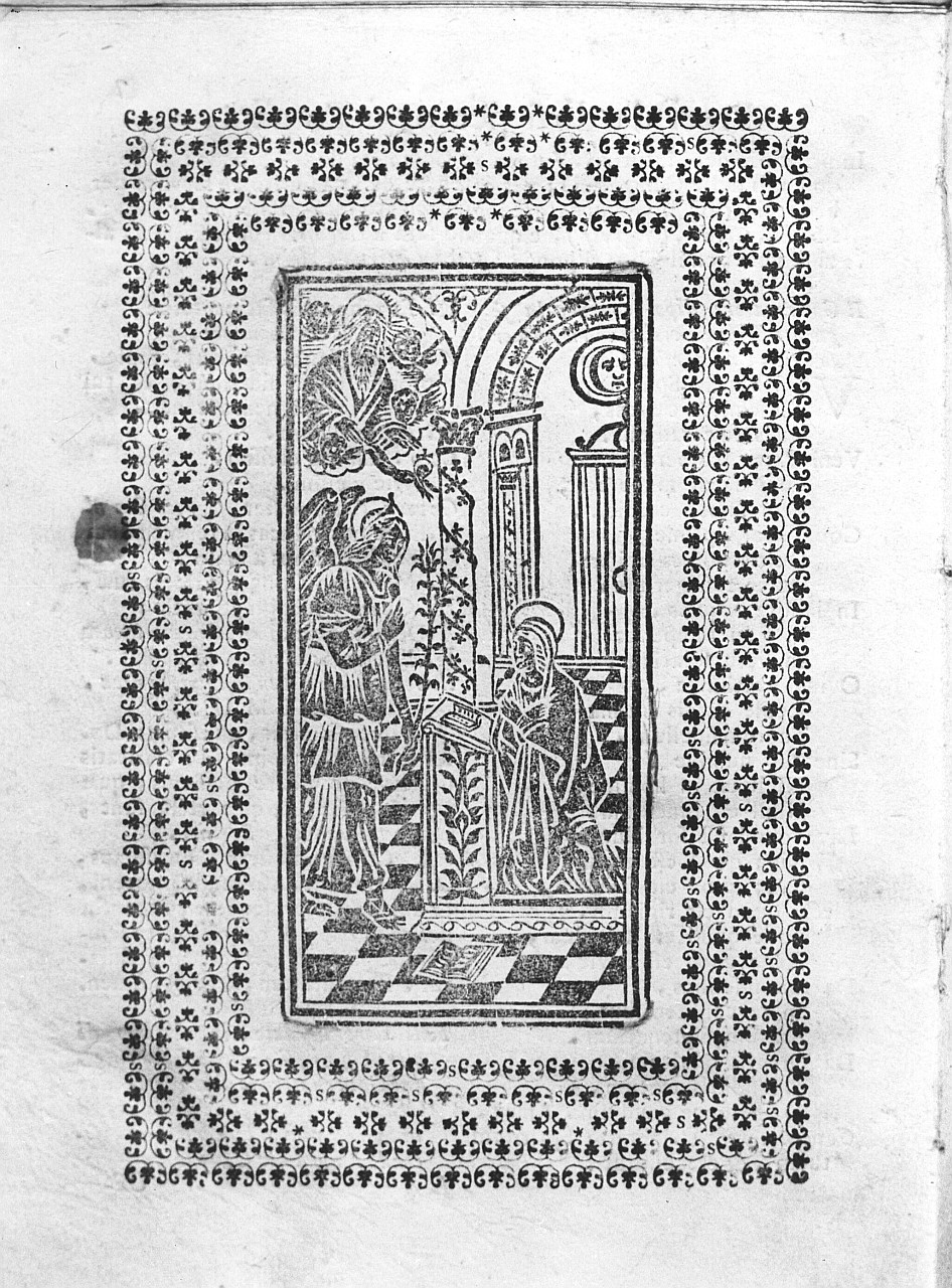 annunciazione (stampa) - ambito veneto (sec. XVI)