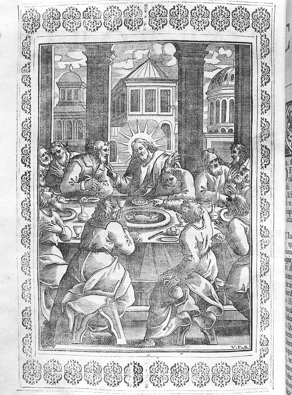 ultima cena (stampa) - ambito veneto (sec. XVI)
