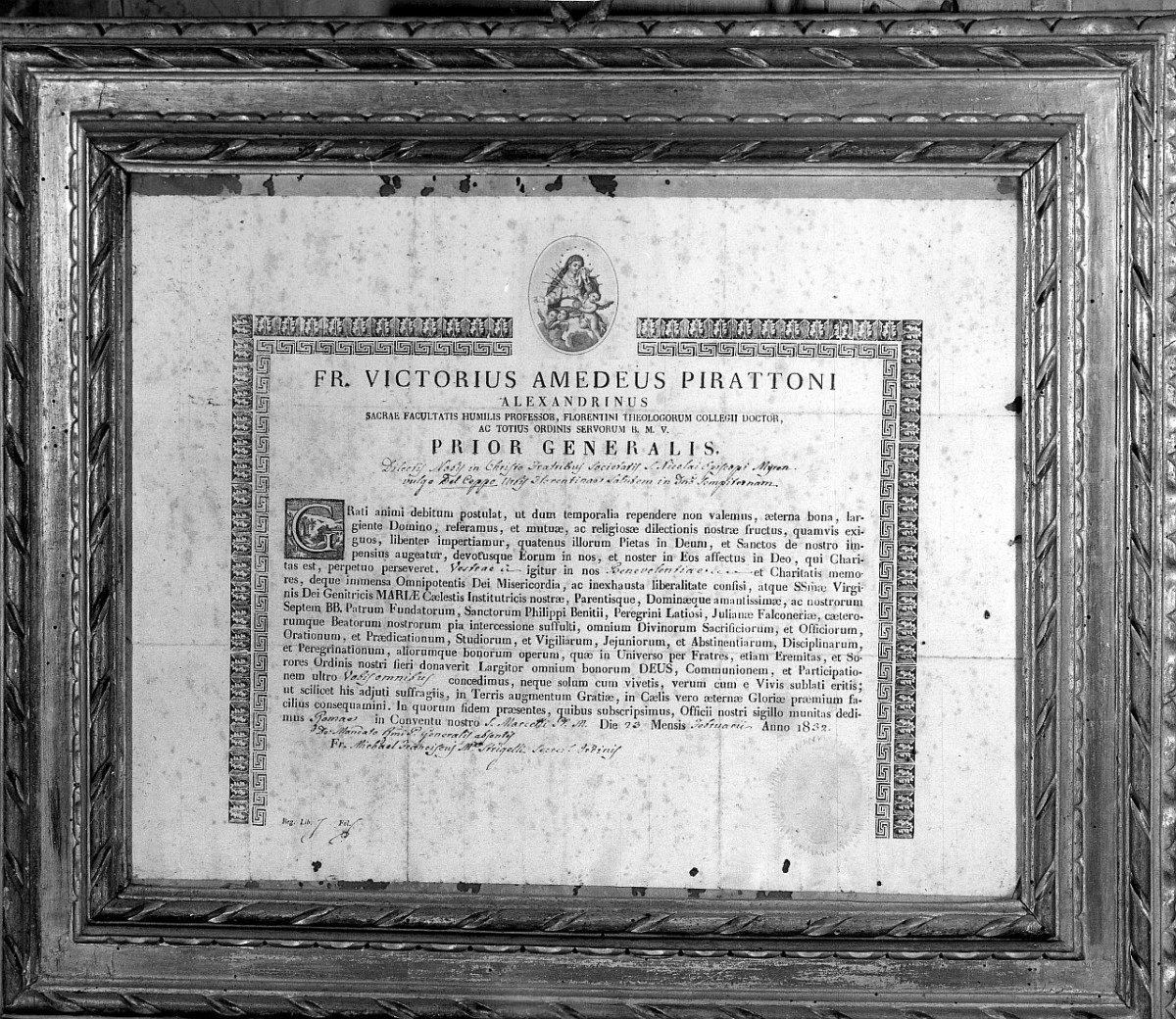 cornice architettonica con motivi decorativi (stampa) - ambito italiano (prima metà sec. XIX)