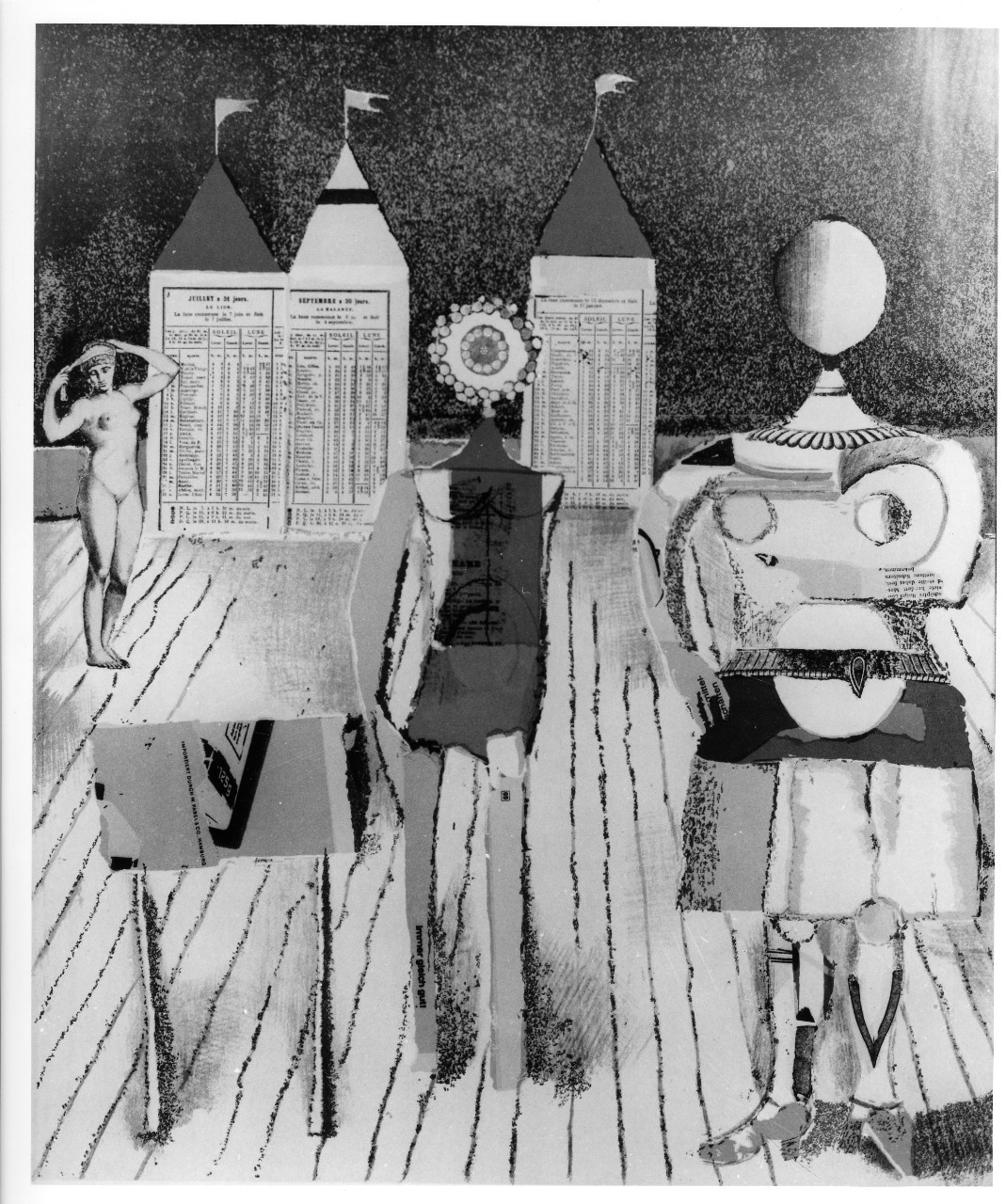 composizione metafisica (stampa a colori) di Gentilini Franco (attribuito) (sec. XX)