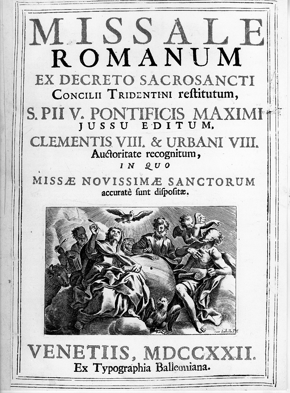evangelisti ispirati dallo Spirito Santo (stampa) di Piccini Elisabetto detta Suor Isabella (sec. XVIII)