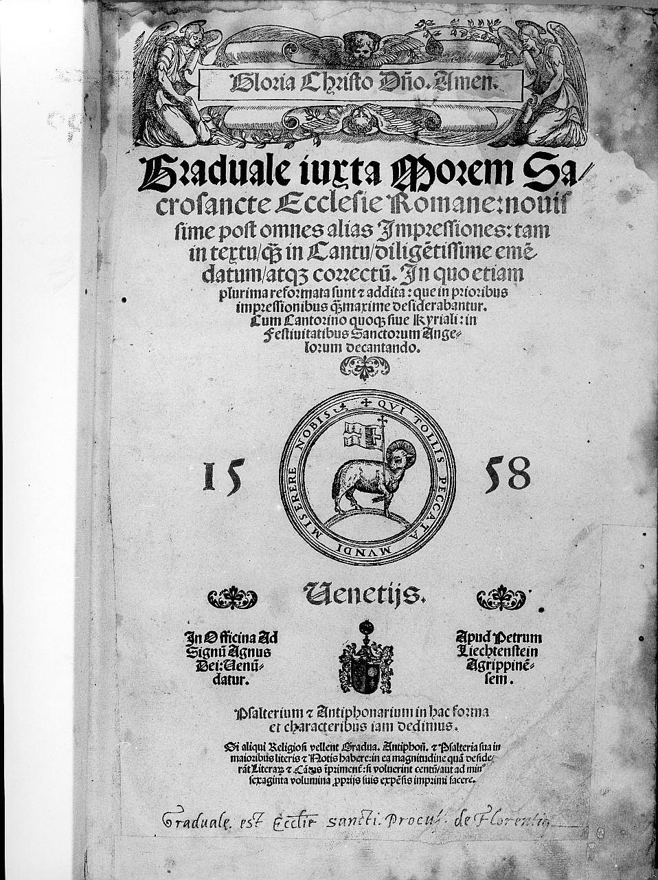 iscrizione (stampa, elemento d'insieme) - ambito veneto (sec. XVI)