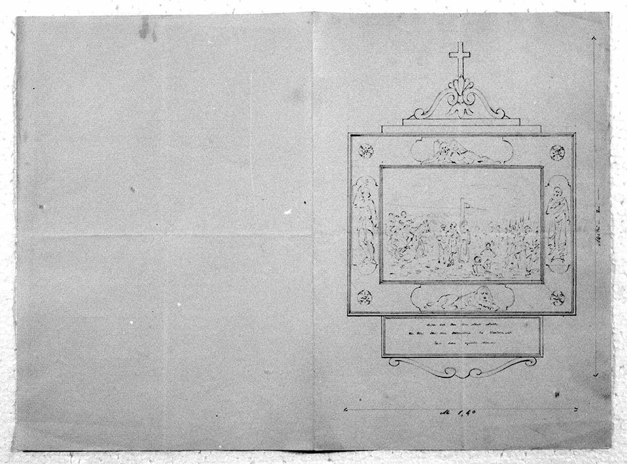 lapide commemorativa di Stanislao Bechi (disegno) di Lenartowicz Teofil (sec. XIX)