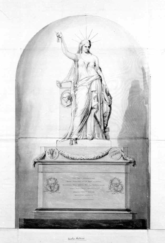 monumento sepolcrale di Giovanni Battista Niccolini (disegno) di Fedi Pio (sec. XIX)