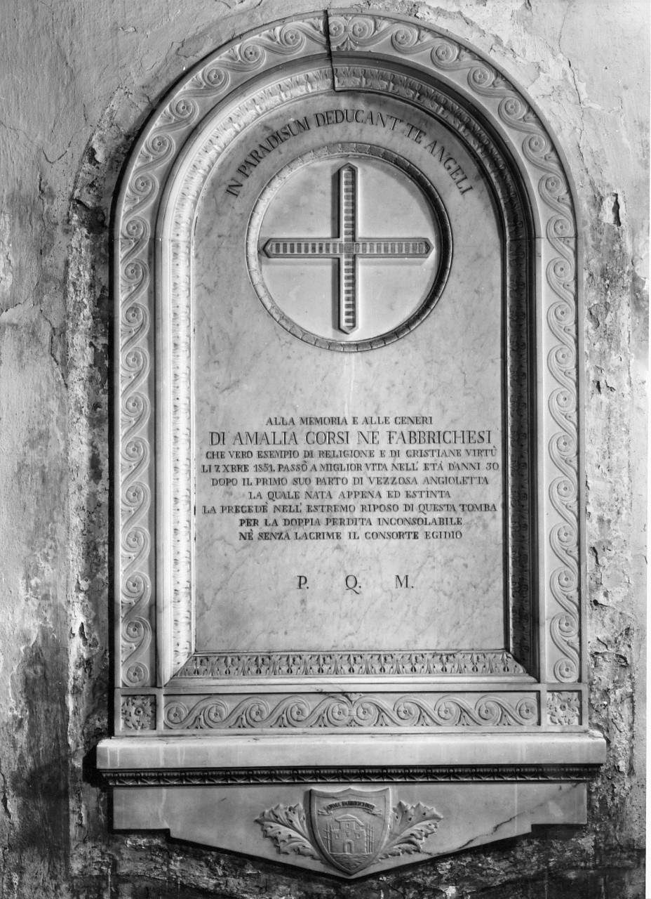 iscrizione (lapide commemorativa) - manifattura toscana (sec. XIX)