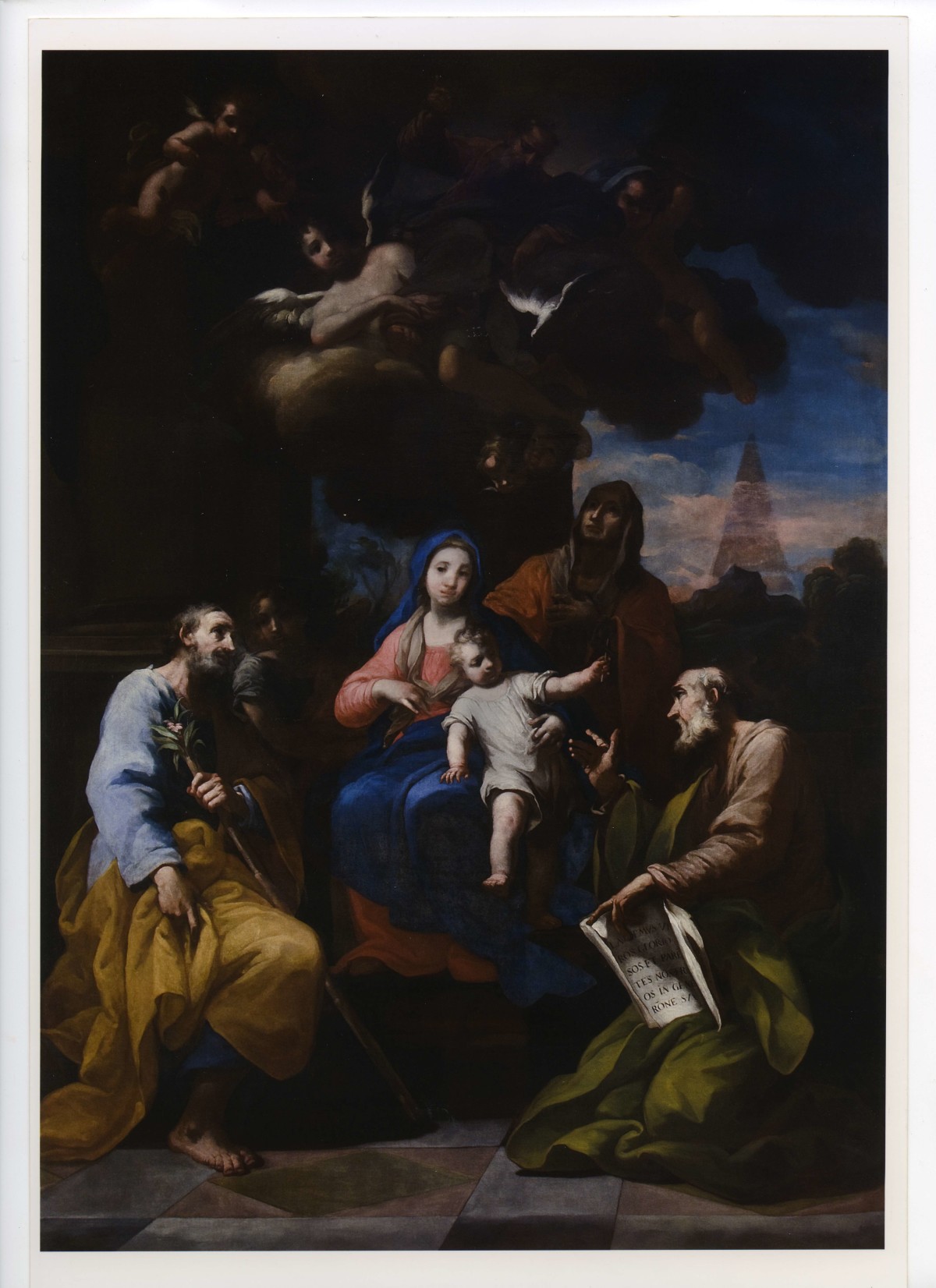 Sacra Famiglia (dipinto, opera isolata) di Bonechi Matteo (metà sec. XVIII)