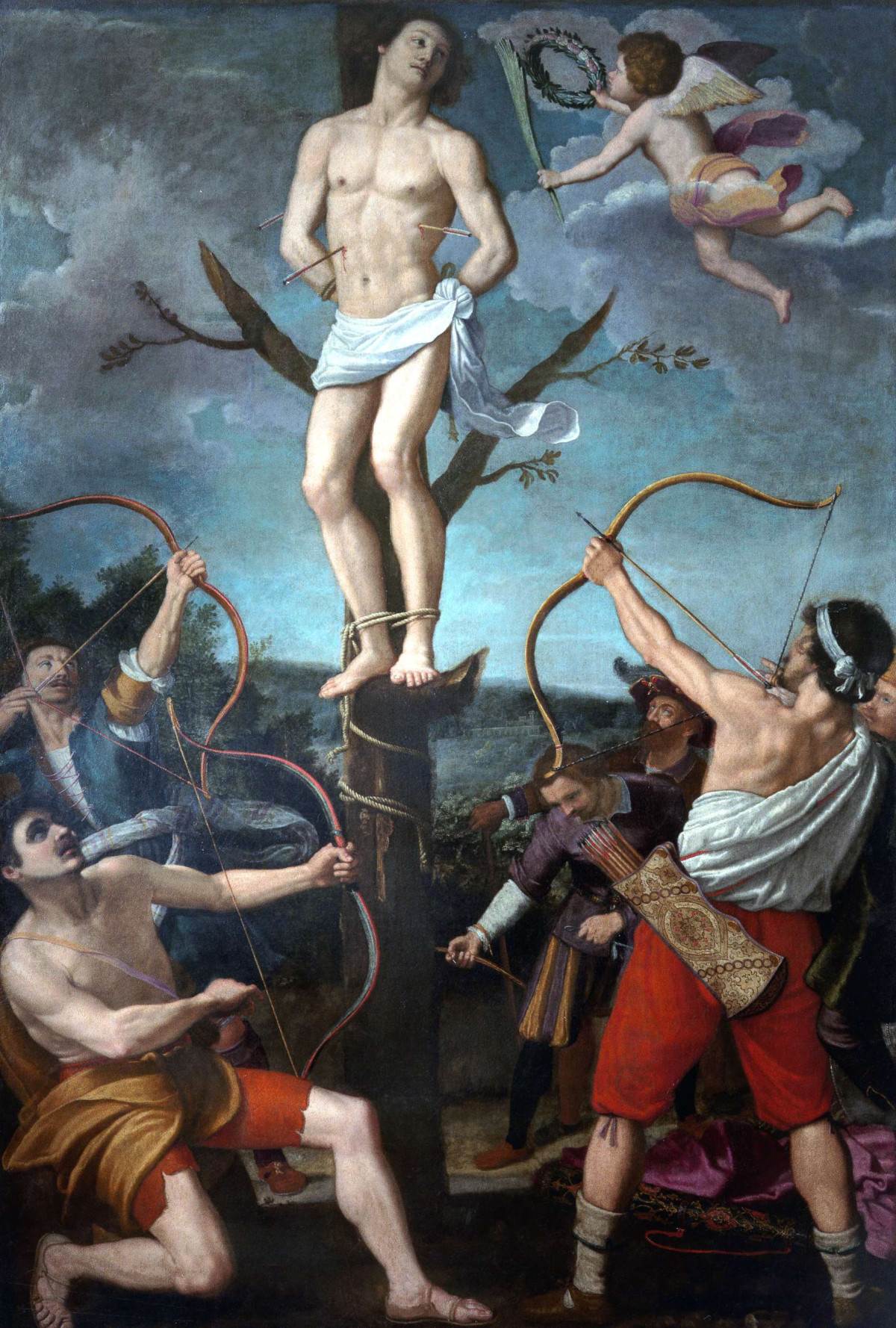 martirio di San Sebastiano (dipinto, opera isolata) di Gamberucci Cosimo (primo quarto sec. XVII)