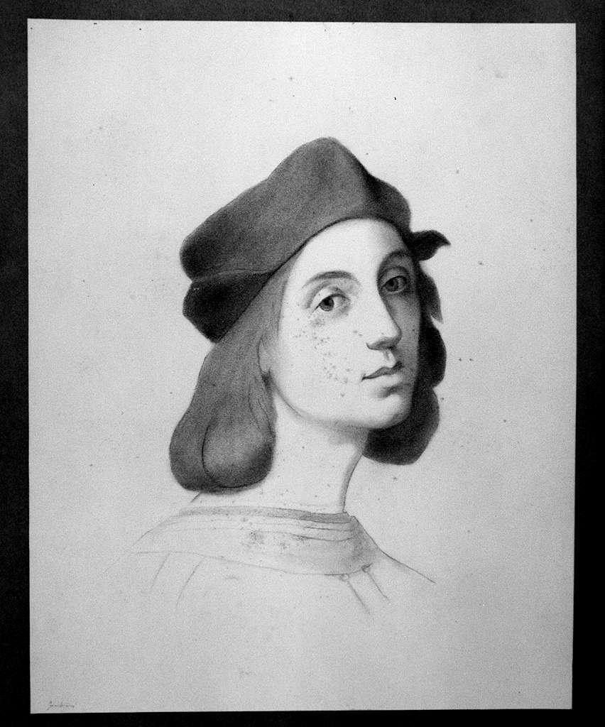 ritratto di Raffaello Sanzio (disegno) di Giuliani E (sec. XIX)