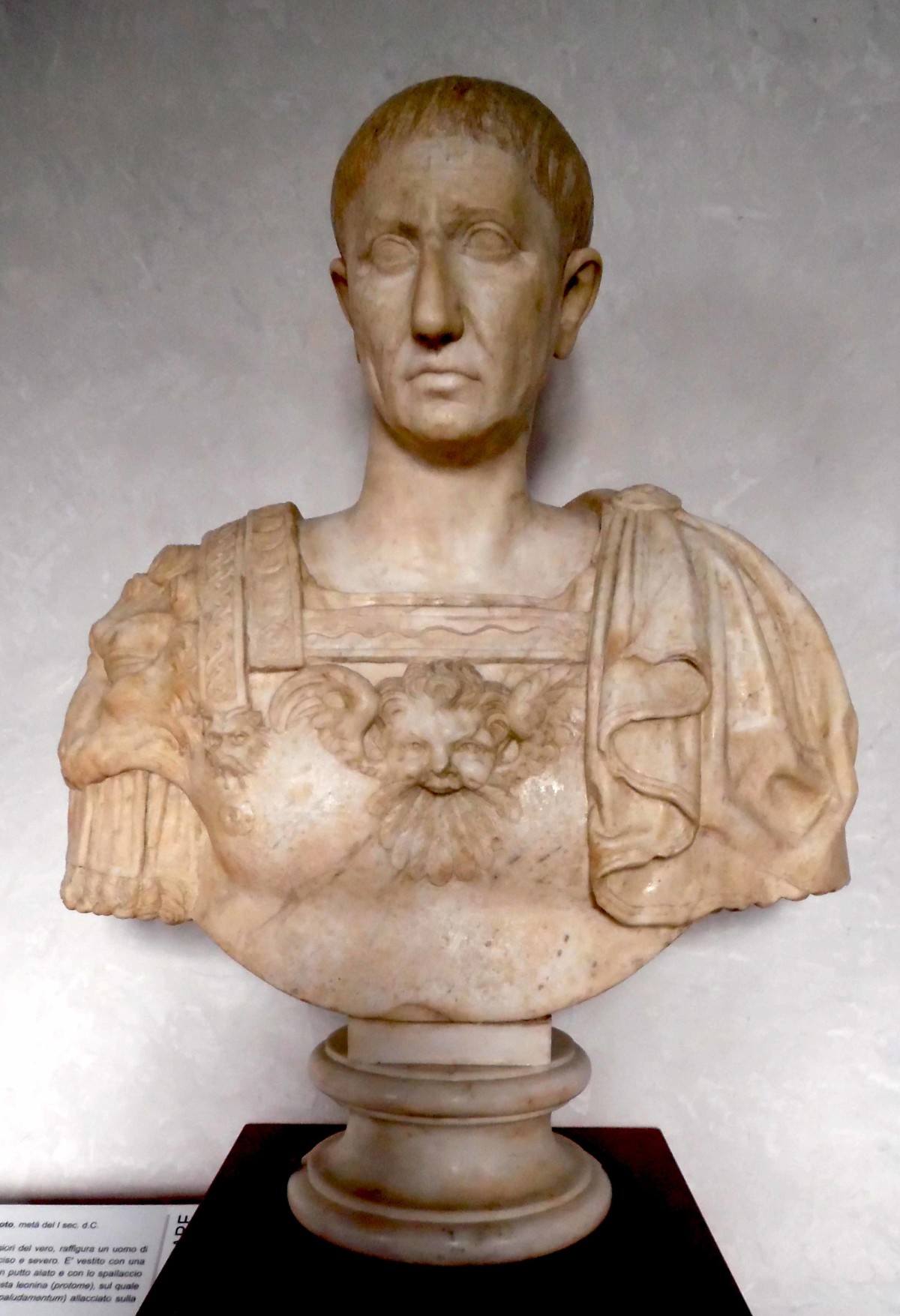 busto in marmo bianco ritraente figura maschile (busto) - ambito romano (metà I)