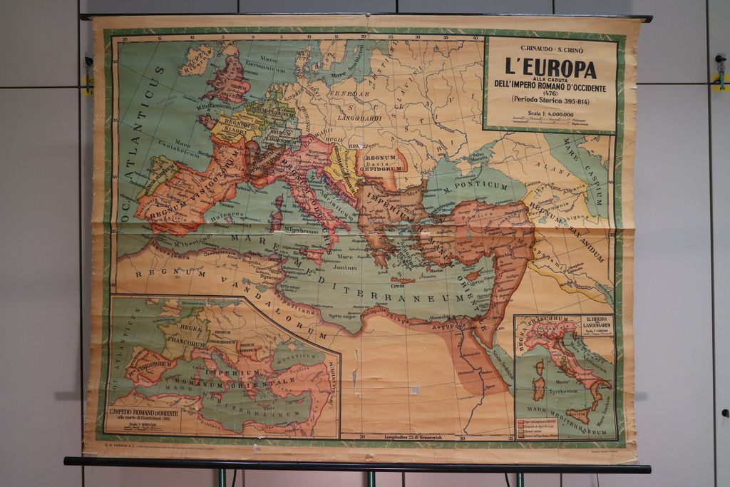 L'Europa alla caduta dell'Impero Romano d'Occidente (carta murale) (XX)
