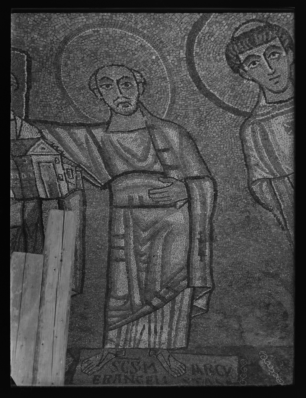San Marco Evangelista <Basilica di San Marco Evangelista al Campidoglio ; Roma> - Absidi - Mosaici - Sec. 9 (negativo) di laboratorio fotografico Soprintendenza Monumenti del Lazio (laboratorio) (terzo quarto XX)