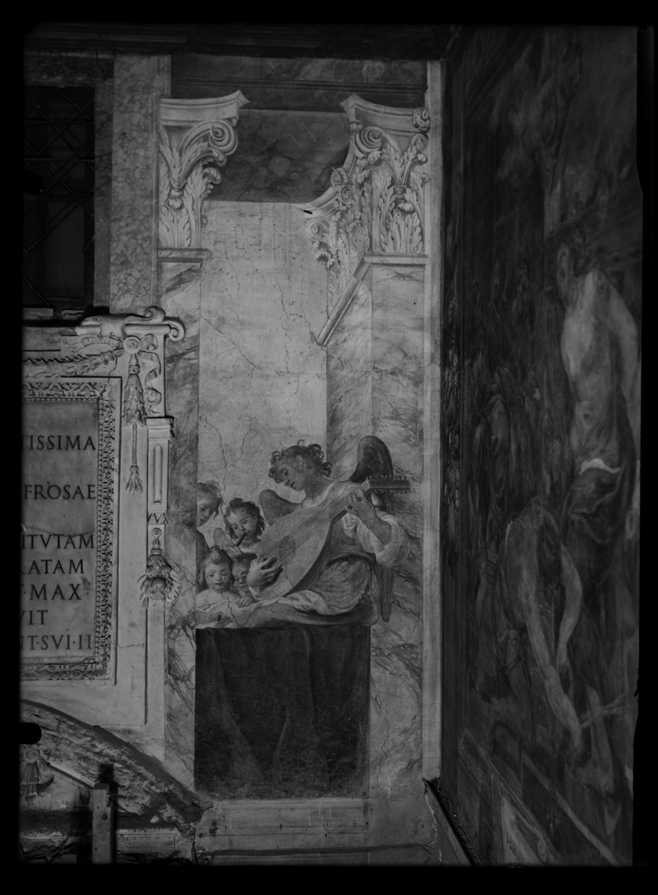 Pietro : da Cortona . Angeli musicanti <Chiesa di Santa Bibiana ; Roma> - Spazi interni - Affreschi (negativo) di laboratorio fotografico Soprintendenza Monumenti del Lazio (laboratorio) (terzo quarto XX)