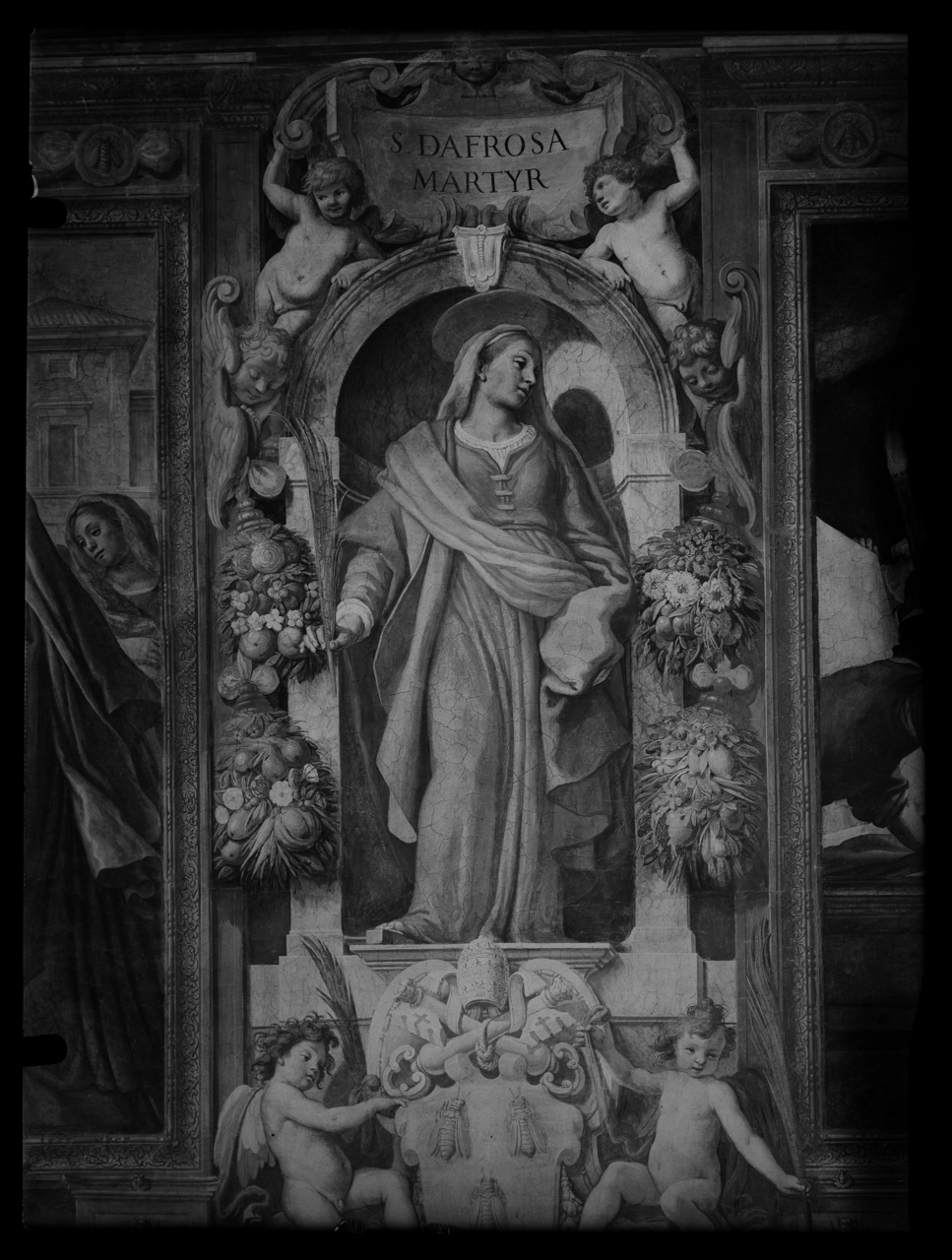Pietro : da Cortona . Santa Dafrosa <Chiesa di Santa Bibiana ; Roma> - Spazi interni - Affreschi (negativo) di laboratorio fotografico Soprintendenza Monumenti del Lazio (laboratorio) (terzo quarto XX)