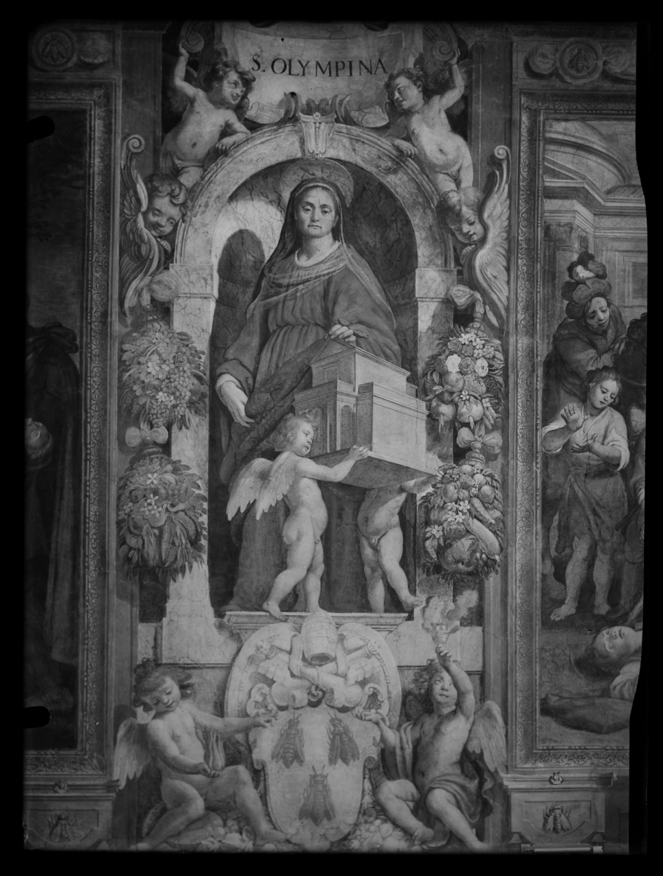 Pietro : da Cortona . Santa Olimpina <Chiesa di Santa Bibiana ; Roma> - Spazi interni - Affreschi (negativo) di laboratorio fotografico Soprintendenza Monumenti del Lazio (laboratorio) (terzo quarto XX)