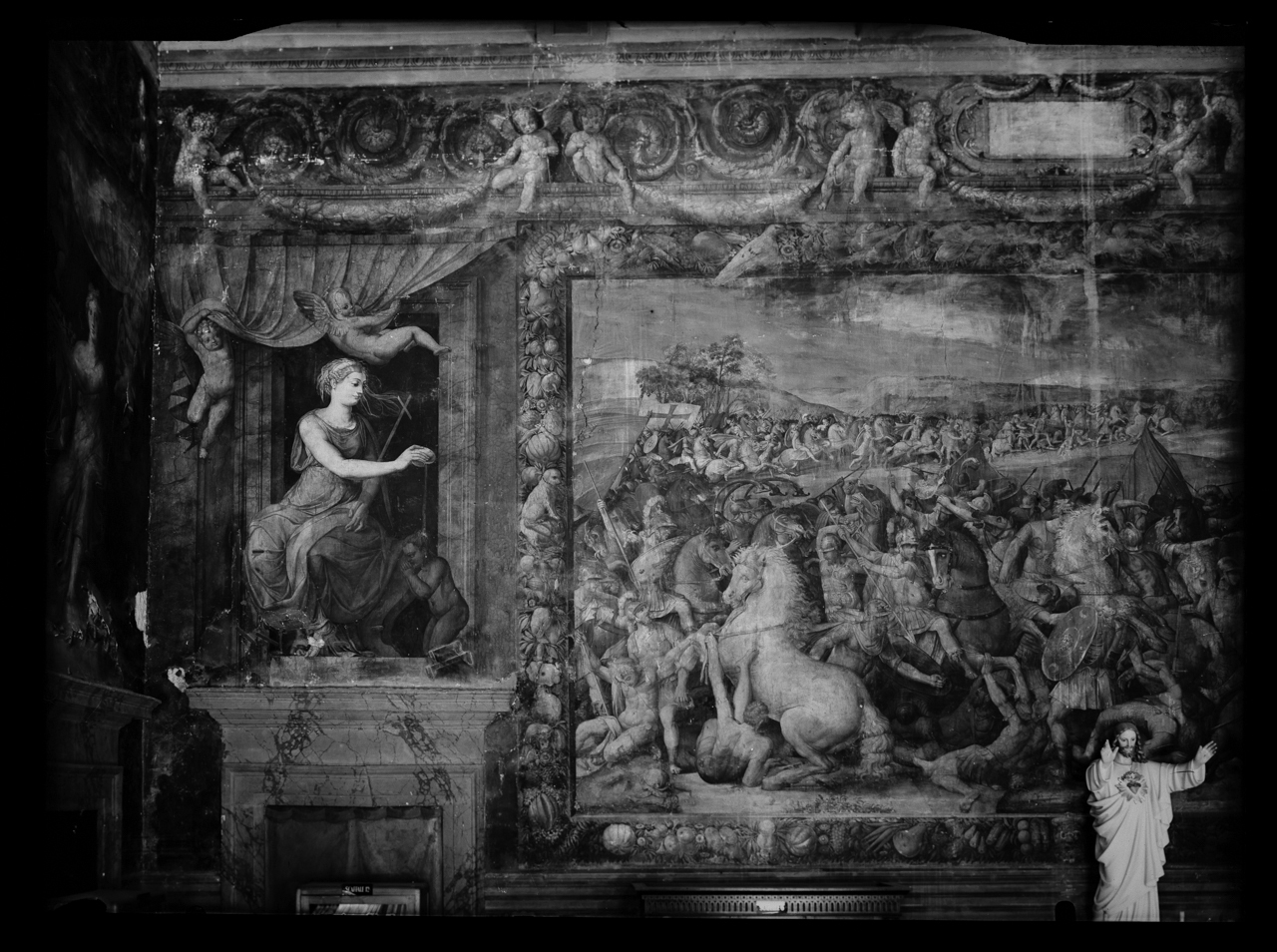 Del Colle, Raffaellino . Storie della famiglia Farnese <Palazzo Rondinini ; Roma> - Dipinti murali - Affreschi - Sec. 16 (negativo) di laboratorio fotografico Soprintendenza Monumenti del Lazio (laboratorio) (terzo quarto XX)