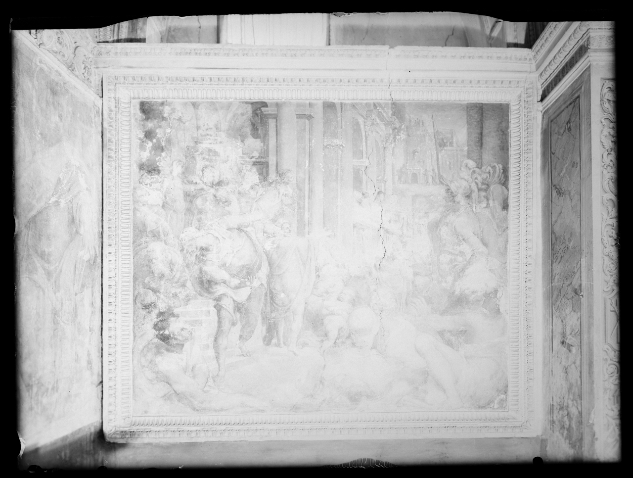 Zuccari, Taddeo . Ecce Homo. Pilato mostra Cristo al Popolo - Decorazione [della] Cappella Mattei <Chiesa di Santa Maria della Consolazione ; Roma> - Spazi interni - Cappelle - Affreschi - Sec. 16 (negativo) di laboratorio fotografico Soprintendenza Monumenti del Lazio (laboratorio) (terzo quarto XX)