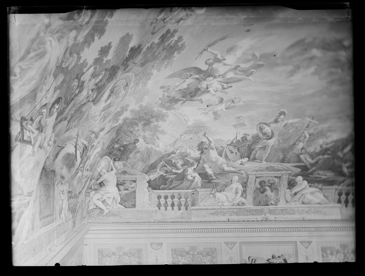 Rossi, Mariano - Decorazione [dei] Soffitti [del] Salone di Mariano Rossi <Galleria Borghese ; Roma> - Soffitti - Volte - Affreschi - 1775-1779 (negativo) di laboratorio fotografico Soprintendenza Monumenti del Lazio (laboratorio) (terzo quarto XX)