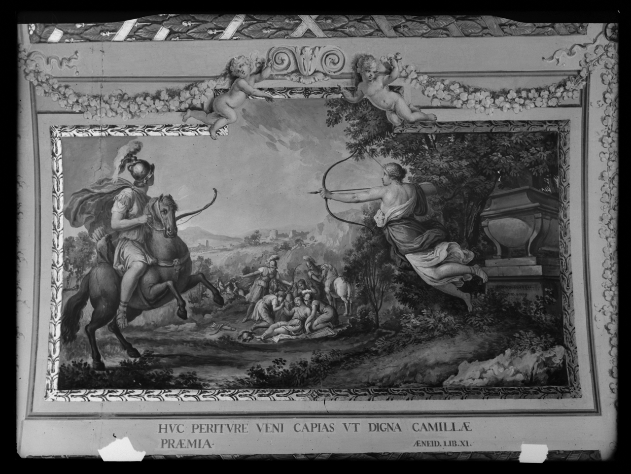 Coccetti, Liborio . Opi che saetta Arunte <Palazzo Taverna ; Roma> - Affreschi - Sec. 19 (negativo) di laboratorio fotografico Soprintendenza Monumenti del Lazio (laboratorio) (terzo quarto XX)