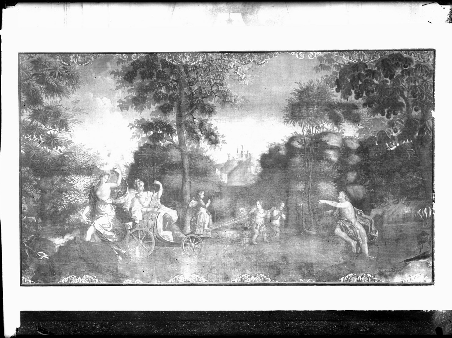 Pittura - Dipinti - Iconografia mitologica <Carro di Diana> (negativo) di Anonimo (XX)