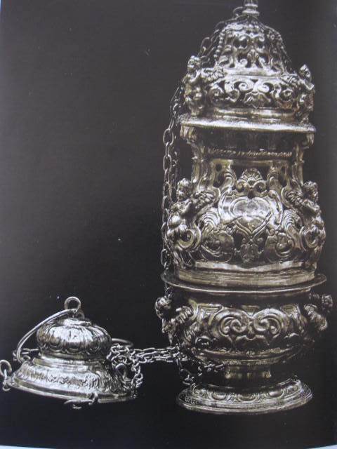 cherubini e motivi decorativi a volute (turibolo) di Cangiani Nicola (inizio XVIII)