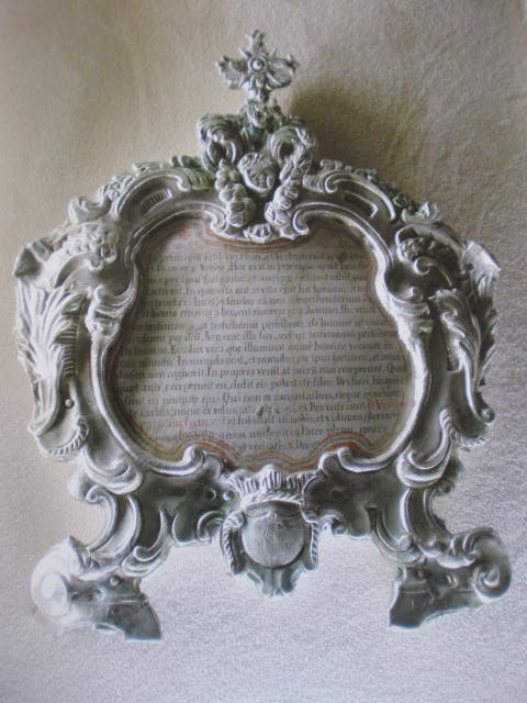 cherubino e motivi decorativi fitomorfi (cartagloria) - bottega napoletana (primo quarto XIX)
