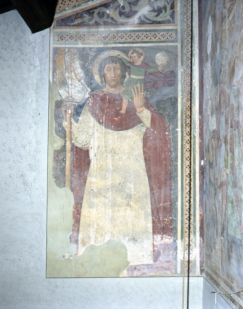 San Cristoforo (dipinto murale) di Paolo Schiavo (sec. XV)