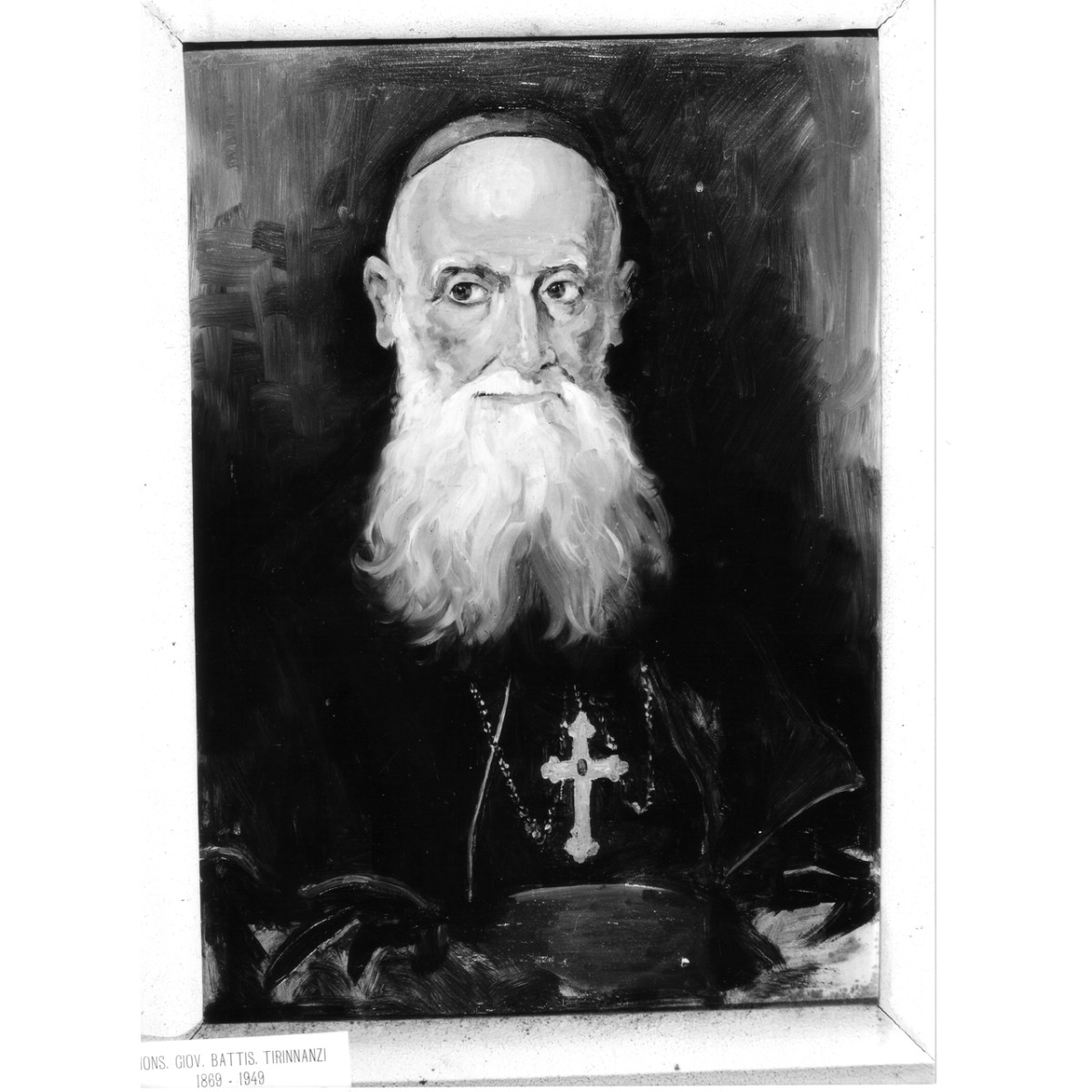 ritratto di Monsignor Giovan Battista Tirinnanzi (dipinto) di Ortino Michele (metà sec. XX)