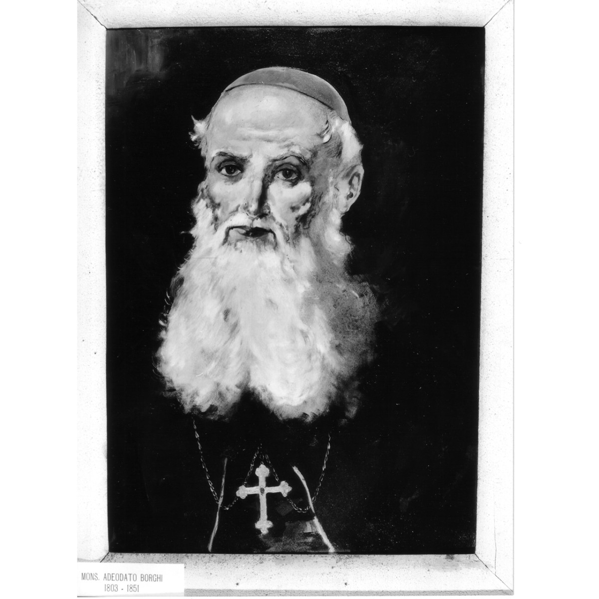 ritratto di Monsignr Adeodato Borghi (dipinto) di Ortino Michele (secondo quarto sec. XX)