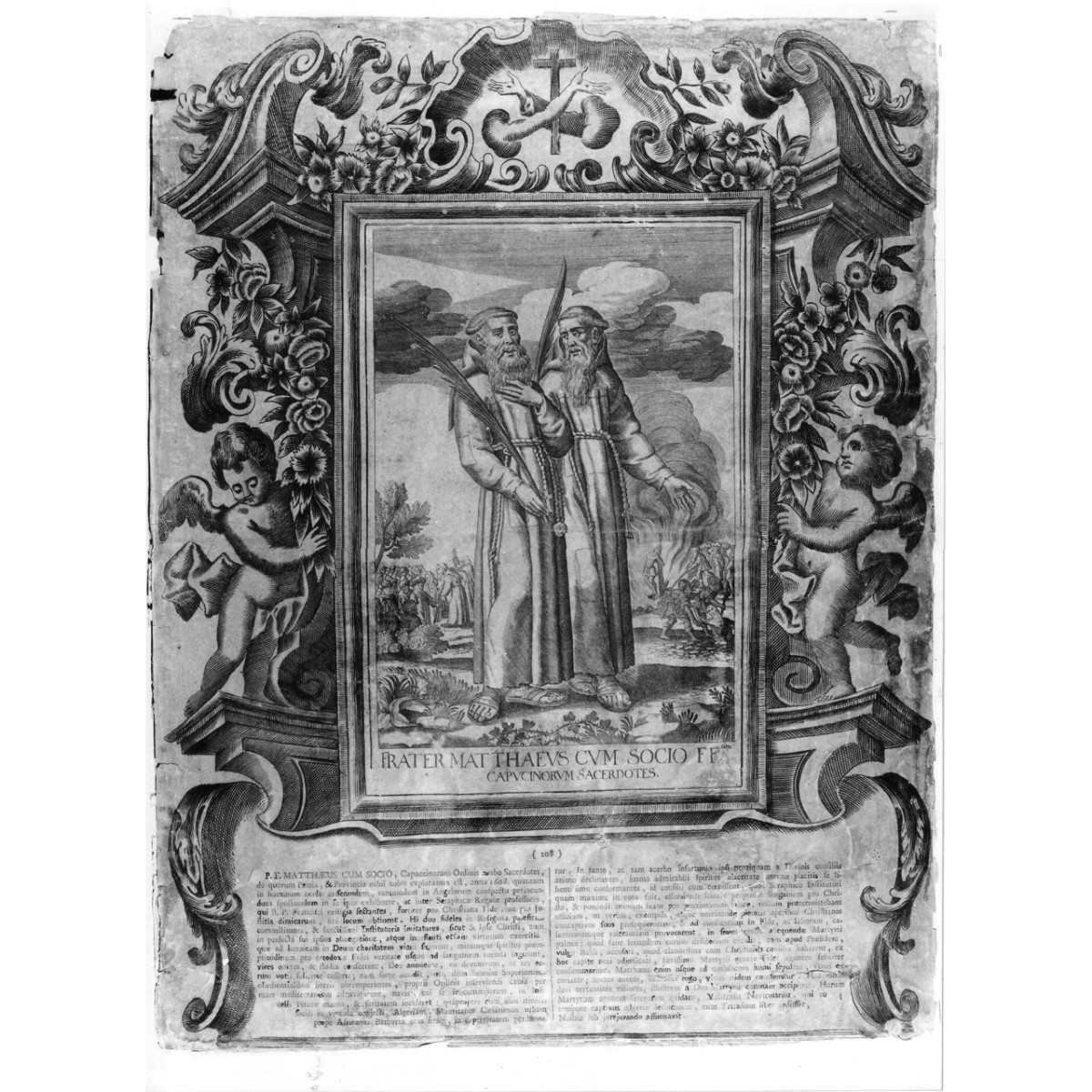 frate Matteo e un confratello (stampa) di Schott Johann (fine/ inizio secc. XVIII/ XIX)