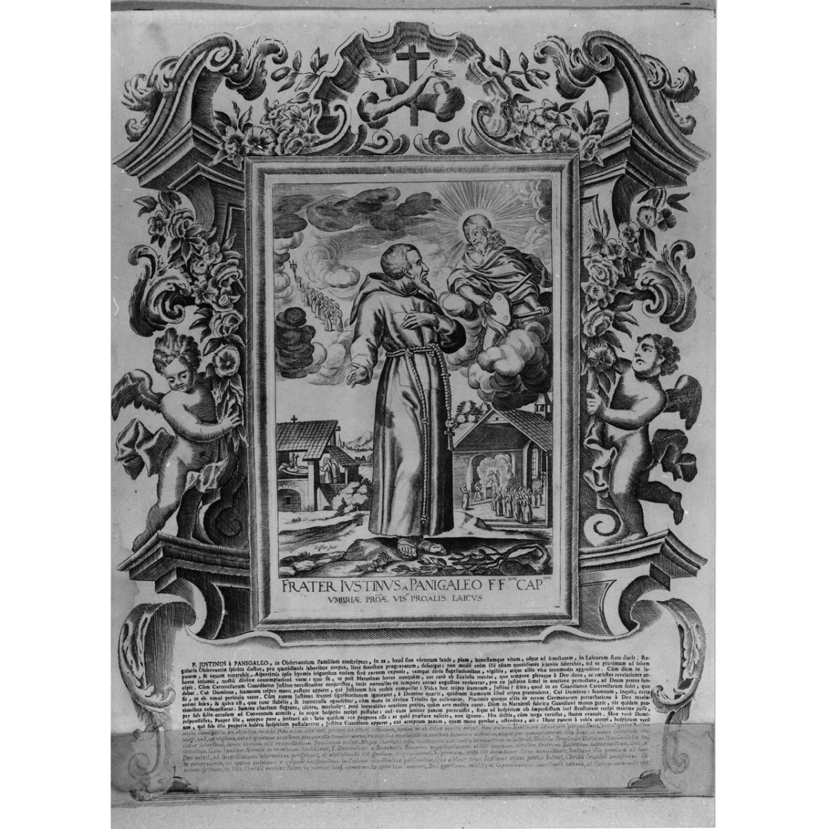 frate Giustino (stampa) di Loeffler Eckard Johann, Schott Johann, Loeffler Johann Heinrich (fine/ inizio secc. XVIII/ XIX)