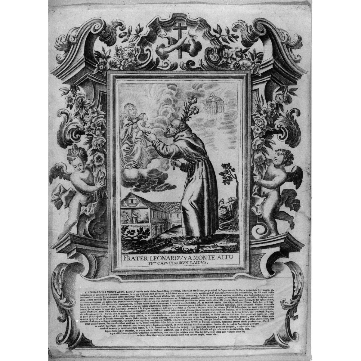 frate Leonardo da Monte Alto (stampa) di Schott Johann, Loeffler Eckard Johann, Loeffler Johann Heinrich (fine/ inizio secc. XVIII/ XIX)