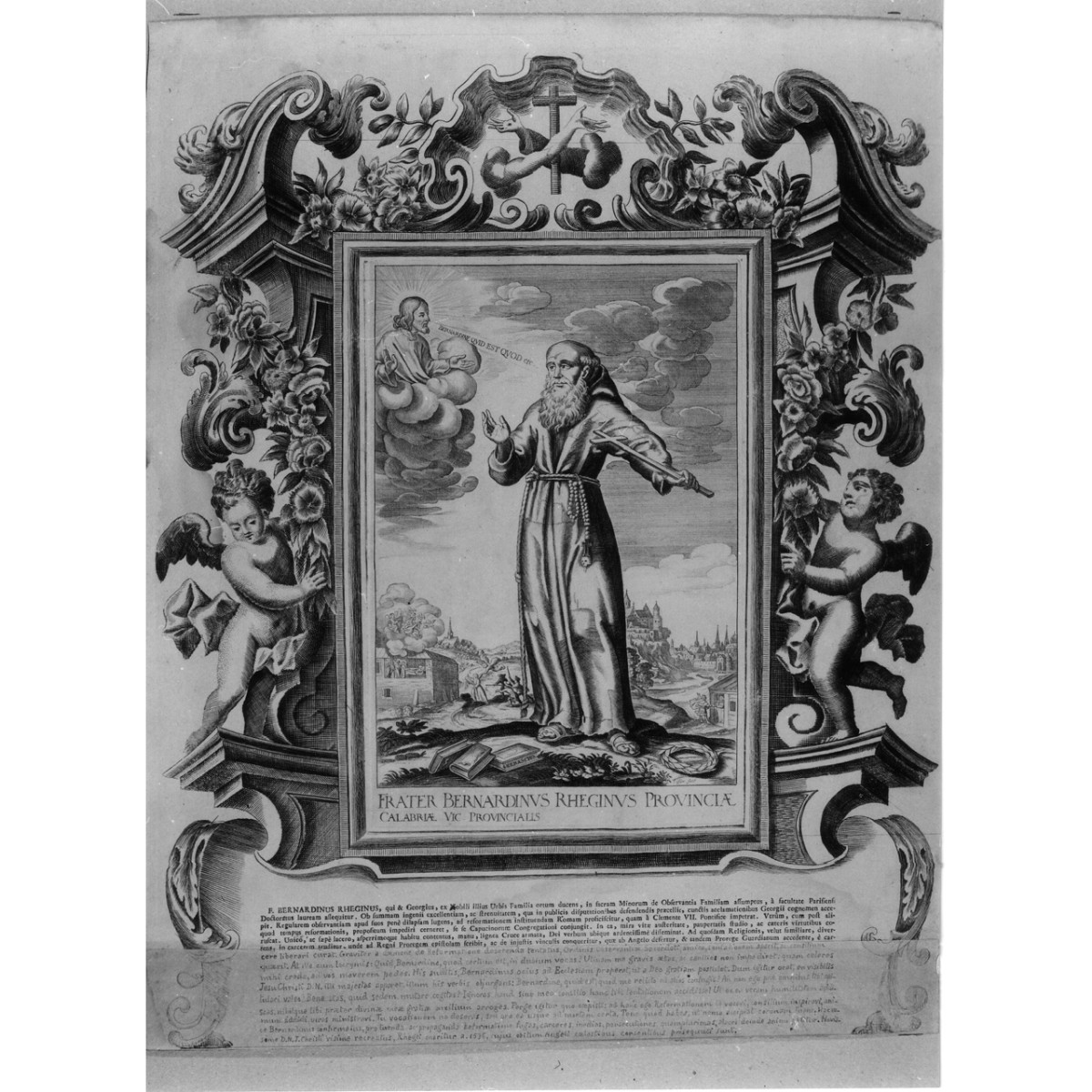 frate Bernardino da Reggio (stampa) di Schott Johann, Loeffler Eckard Johann, Loeffler Johann Heinrich (fine/ inizio secc. XVIII/ XIX)