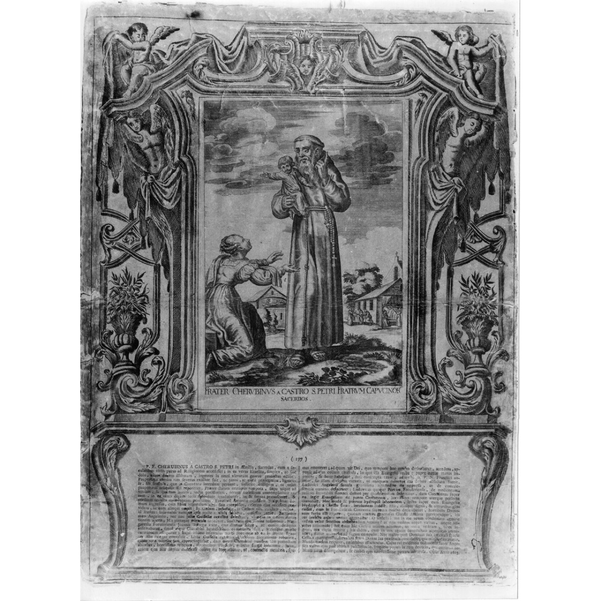 frate Cherubino da Castro (stampa) di Schott Johann, Loeffler Eckard Johann, Loeffler Johann Heinrich (fine/ inizio secc. XVIII/ XIX)